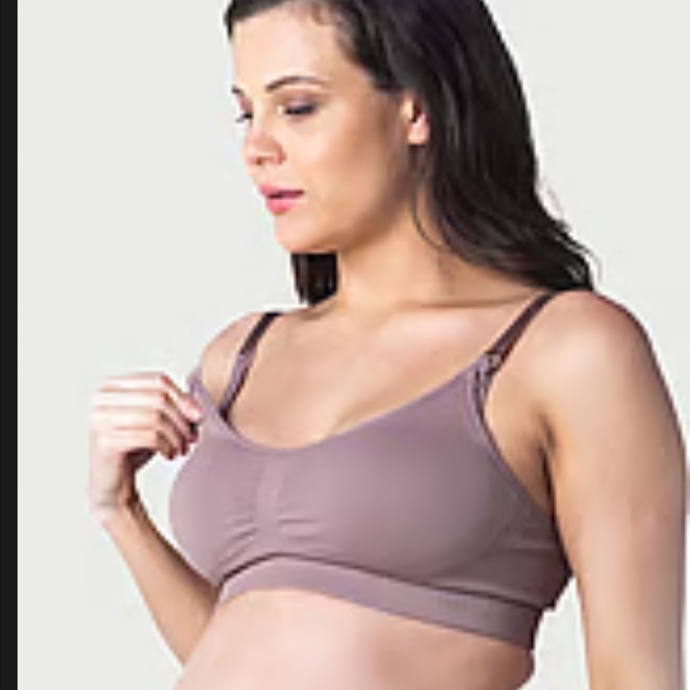 HOT MILK Maternity Bra Set Soft Mauve And Black, No Wire